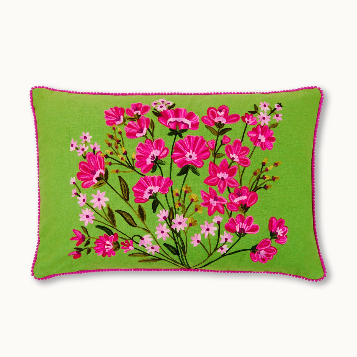 Kissenhülle Blumen grün