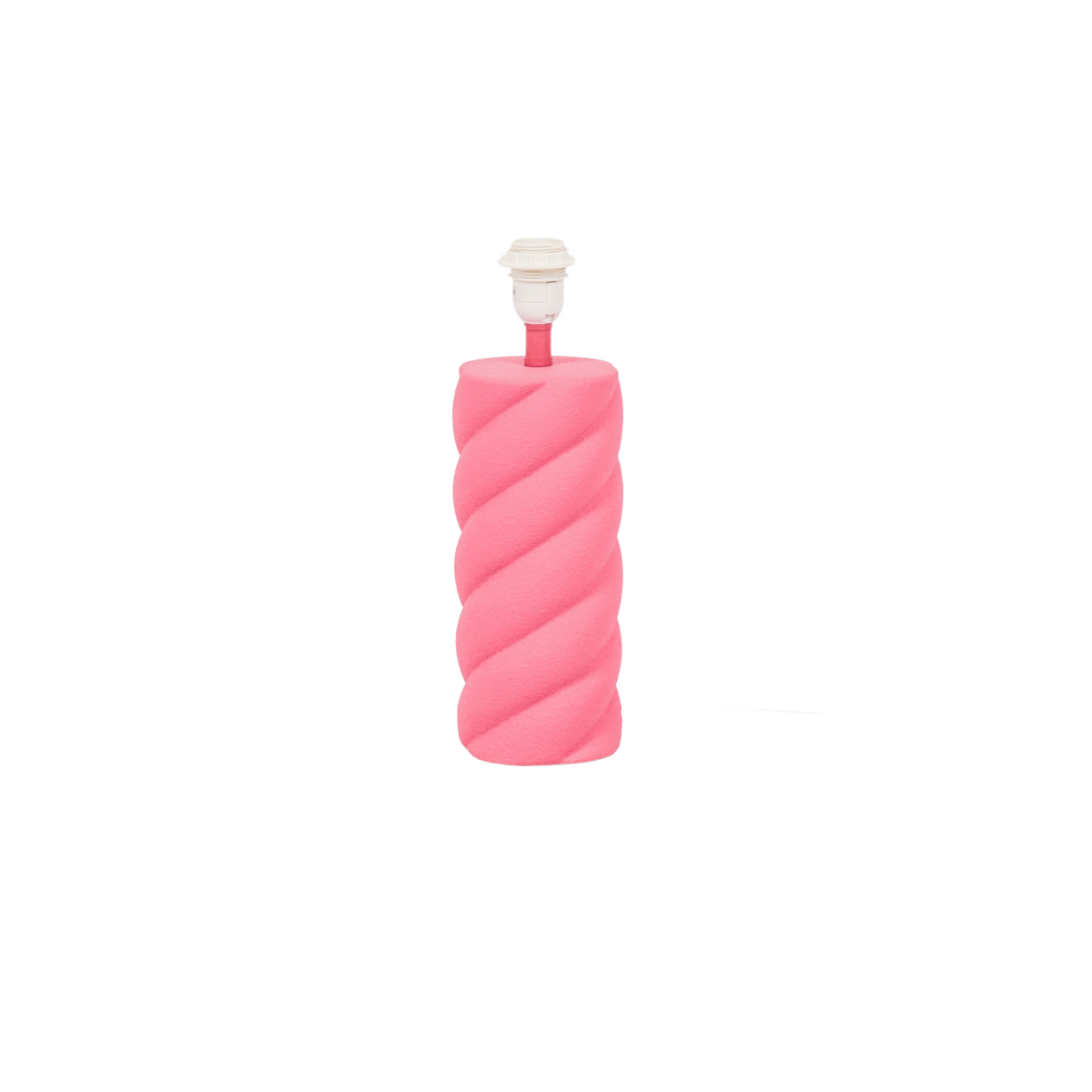 Tischlampe - Keramik - Neonrosa - E27- 12x12x28cm
