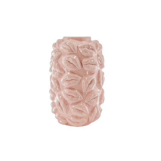 Vase - Kisses - Keramik - Hellrosa - 17x17x27cm