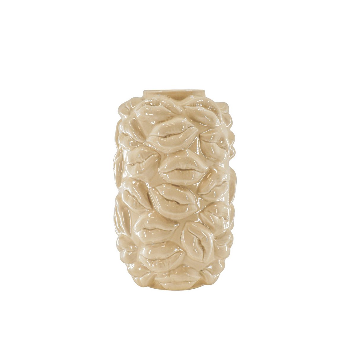 Vase - Kisses - Keramik - Beige - 17x17x27cm