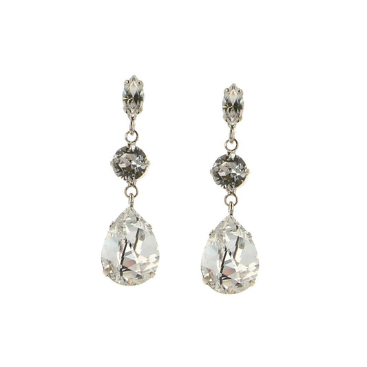 Silver Beetle Drop Earrings