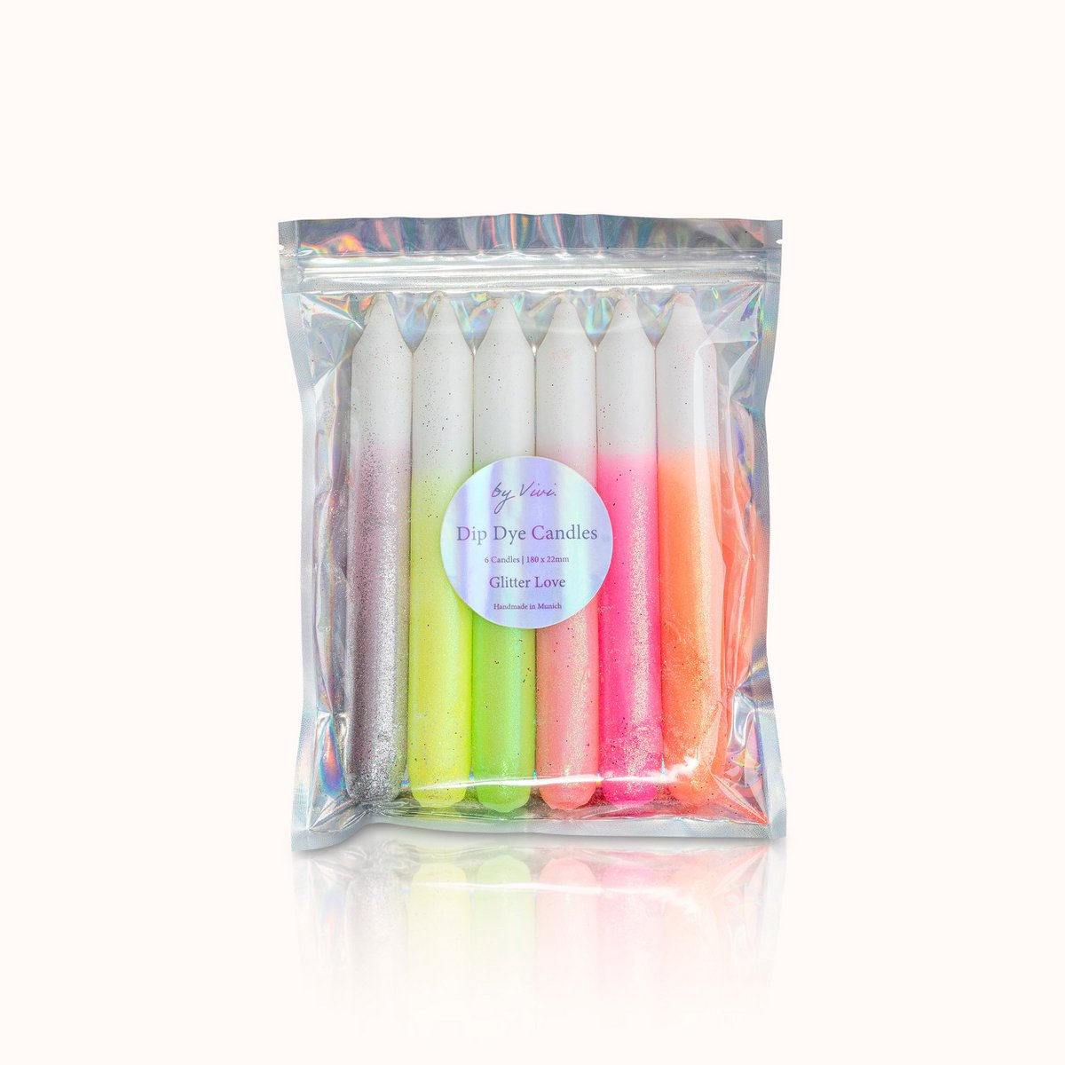 Dip Dye Kerzen im Set: Glitter Dip Edition