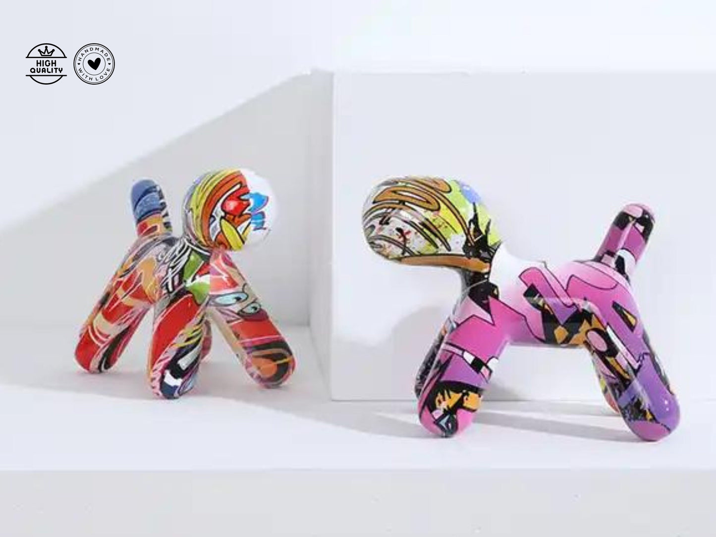 Unique Pop Art sculpture dog made of resin 🎨