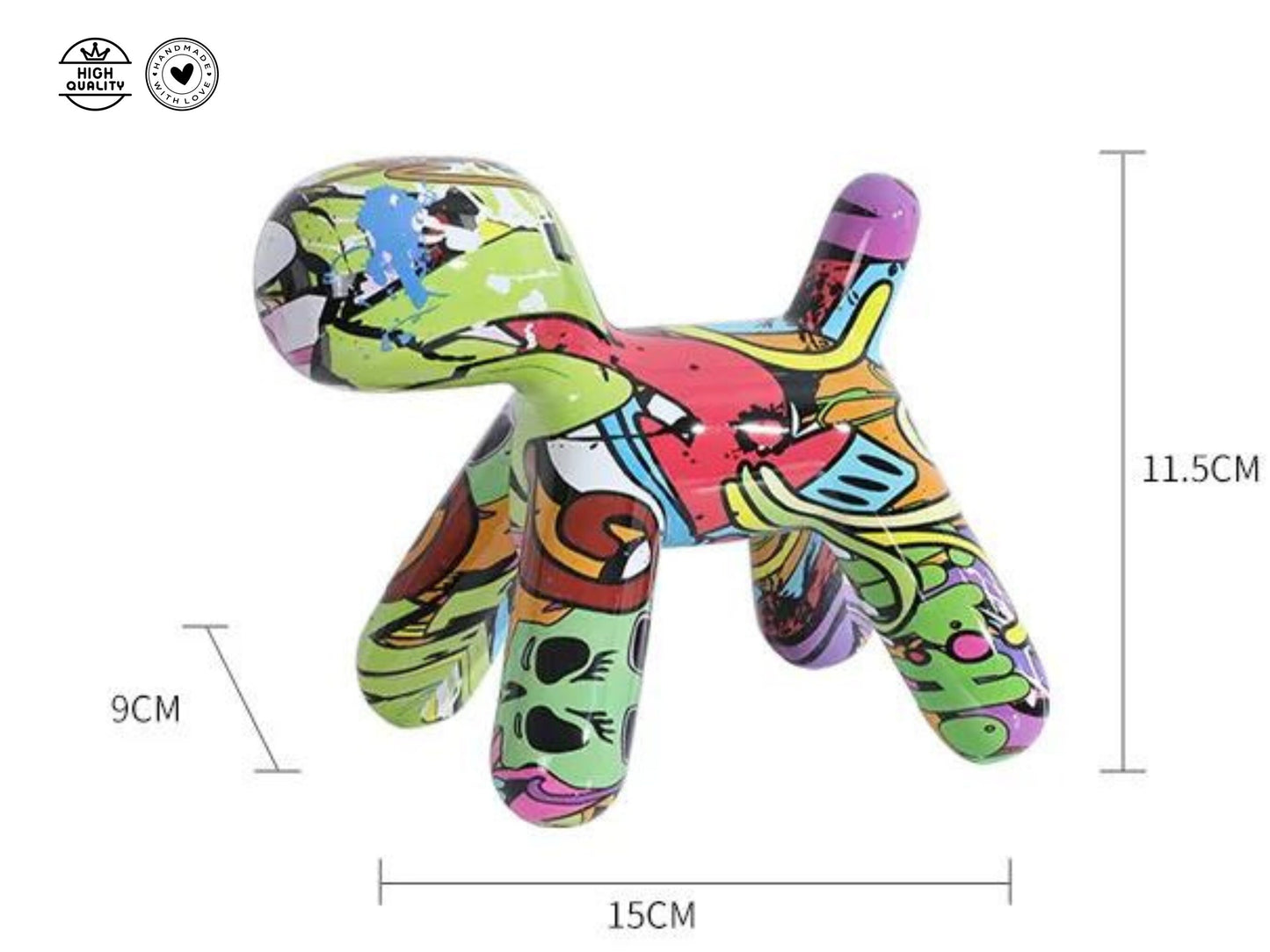 Unique Pop Art sculpture dog made of resin 🎨